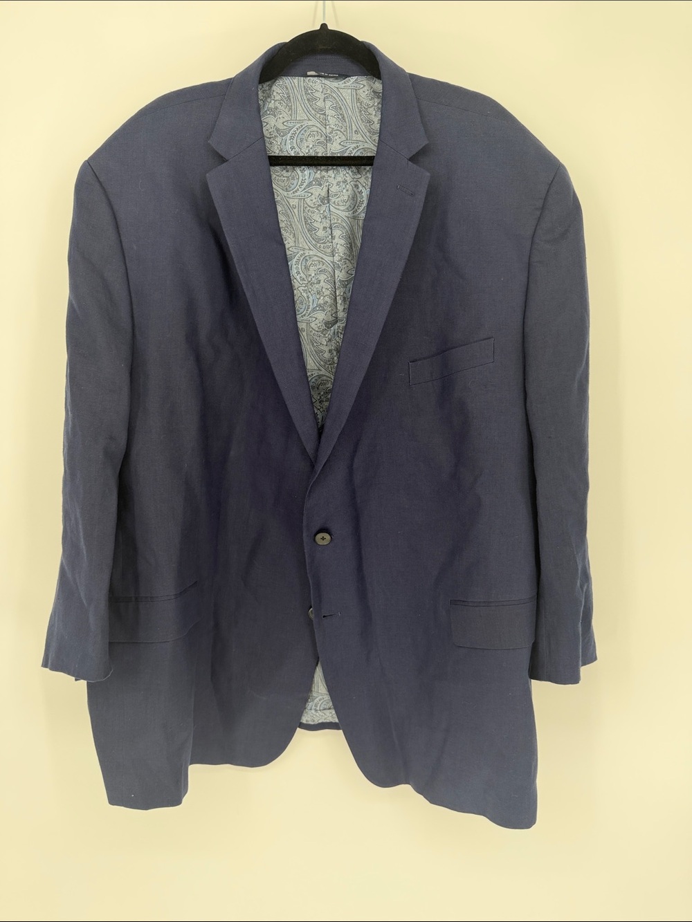 Ralph‎ by Ralph Lauren Mens Navy Blazer Classic Two Button Suit Jacket 54R
